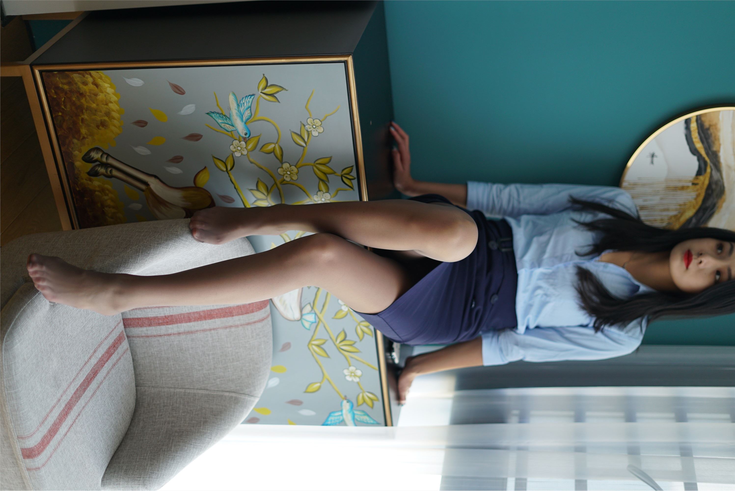 壹吻映画  2021.02.03 YW009《梦梦-蓝色职业装 》